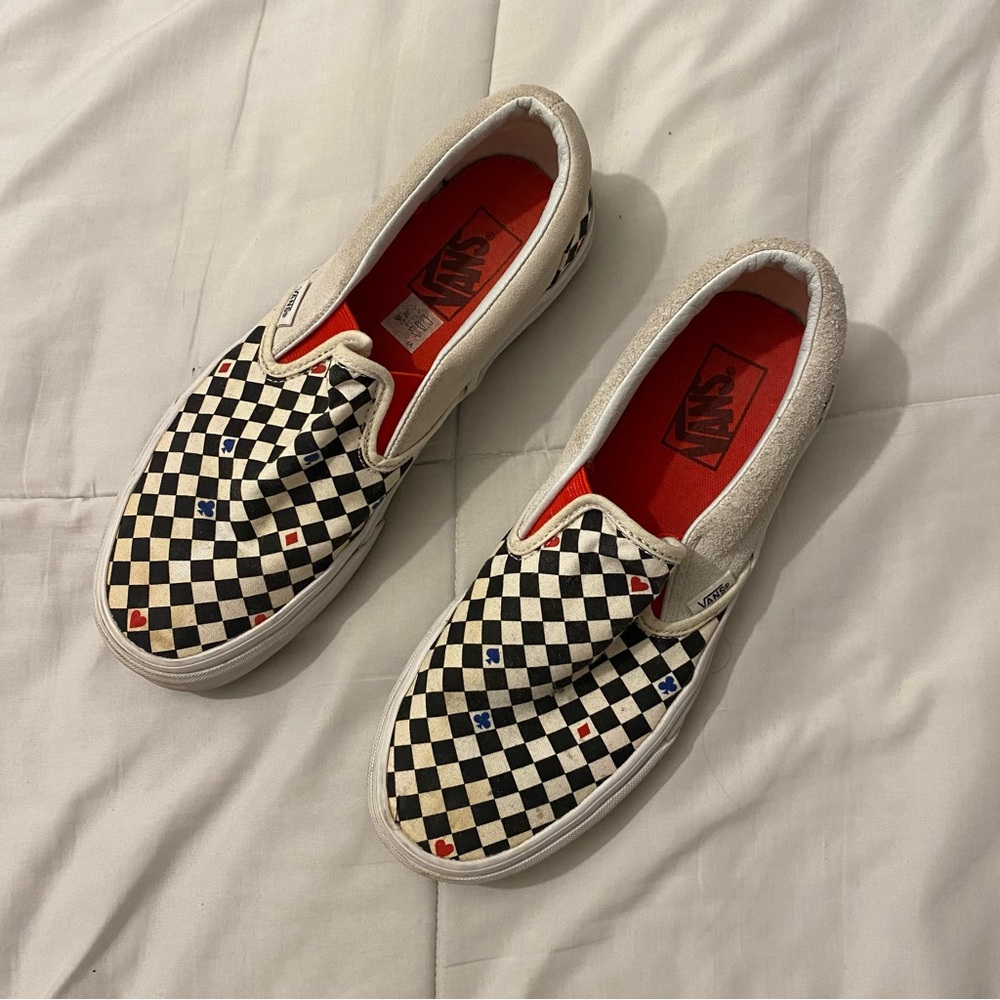 Women's White Vans X Uo Playing Card Classic Slip-on Sneaker